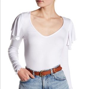 We The Free People Top On-rewind Ruffle Blouse
